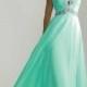 Aqua Night Moves 6642 Long Strapless Keyhole Prom Gown
