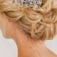FAITH Rhinestone Floral Comb- Bridal Comb, Veil Comb, Headpiece, Wedding