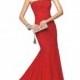 Red Strapless Cocktail Dresses 2015 Pronovias Style NIOKO