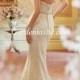 Mermaid/Trumpet Sweetheart Court Train Appliques Shiny Crystals Sashes/Ribbons Charmeuse Wedding Dress 2014