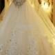 Luxurious Wedding Dress Empire Strapless Swarovski Crystals Wedding