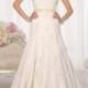 Strapless Sweetheart A-line Simple Lace Wedding Dresses