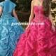 Ball Gown Strapless Taffeta Floor-length Sleeveless Crystal Detailing Quinceanera Dresses