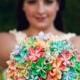 DIY : mon bouquet de mariée tout en origami - Mariage.com - Robes, Déco, Inspirations, Témoignages, Prestataires 100% Mariage