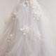 Rammie/bridal Dress/wedding Gown/custom Made/all Size/one Shoulder/fullness/handmade Flowers
