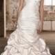 Strapless Ruched Sweetheart Bodice Trumpet Wedding Dresses with Pick-up Skirt