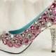 Clear Crystal Wedding Shoes Pary Shoes Prom Shoes Pumps