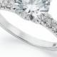 X3 Certified Diamond Pave Solitaire Engagement Ring in 18k White Gold (2-1/2 ct. t.w.)