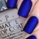 OPI Royal Blue Matte Manicure ~ OPI Blue My Mind, Opi Matte Top Coat With Easy To Follow Instructions