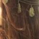 Chain Headpiece Headband Hair Piece Bohemian Hipster Boho Hippie Bronze Feather Pendant Bridal Statement Jewelry FPCOHPVico1