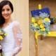 Yummy Yellow, Navy and Grey DIY Vintage Wedding {Miracles Photo}