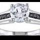 FINE JEWELRY 1/6 CT. T.W. Color-Enhanced Black Diamond Engagement Ring