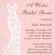 Lacy Pink Winter Bridal Shower Invitation