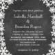Chalkboard Winter Lace Wedding Invitation
