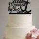 Beach Wedding Cake Topper - Destination Wedding - You And Me Married By The Sea - Nautical - Anchor - Ocean - Cruise Wedding