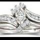 FINE JEWELRY 1/4 CT. T.W. Diamond 10K White or Yellow Gold Wedding Ring Set