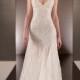Elegant Beaded Straps Plunging V-neck Lace Wedding Dresses with Square Open Back