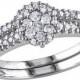 1/3 CT. T.W. Round Diamond Bridal Ring Set in Sterling Silver (GH I2-I3)