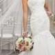 Fit and Flare Sweetheart Lace Appliques Crystal Beaded Wedding Dresses