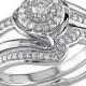1/4 CT. T.W.  Diamond Bridal Ring Set in Sterling Silver (GH I2-I3)