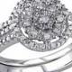 1/4 CT. T.W. Diamond Bridal Ring Set in Sterling Silver (GH I2-I3)