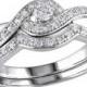 1/3 CT. T.W. Diamond Bridal Ring Set in Sterling Silver (GH I2-I3)