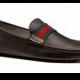 GUCCI Men's Driver Brown Loafers Pebble Sole Shoes