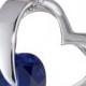 BEST SELLERS - White Gold Ladies Pendant Blue Sapphire Heart Style Necklace 18"