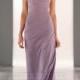 Sleeveless Floor Length Bridesmaid Dress with Criss-crossed Ruched Bodice
