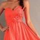 Amazing Sweet Chiffon & Stretch Satin A-line Sweetheart Neckline Raised Waistline Homecoming Dress