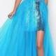 Amazing Tulle Short Strapless Sweetheart Empire Waist Sequin Lace High Low Prom Dress