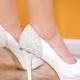 $ 53.99 Sexy Rhinestone Patent Leather White Stiletto Wedding Shoes