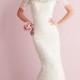 Elegant Off-the-shoulder Short Sleeves Mermaid Lace Wedding Dresses