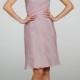 Textured Strapless A-line Short Bridesmaid Dress with Draped Bodice and Skirt