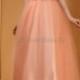 Tulle A line Strapless Prom Dresses