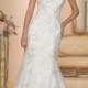 Fit and Flare Sweetheart Lace Appliques Wedding Dresses with Deep V-back