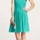 Pleated Straps V-neck Bridesmaid Dress with Strappy V-back