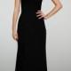 Straps Curved Neckline A-line Bridesmaid Dress with Racer Back
