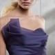 Organza Trumpet Long Bridesmaid Dress with Draped Strapless Sweetheart Neck