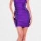 Attractive Spandex Sheath Scoop Mini Length Pleated Homecoming Dress With Sequin Lace