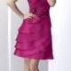 Attractive Taffeta A-line Strapless Sweetheart Knee Length Homecoming Dress