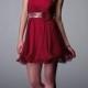 A-line Homecoming Dress Beaded Waistband With A Flower