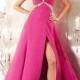 Alluring Chiffon Off-the-shoulder Neckline A-line Evening Dress With Train