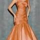 Alluring Organza Satin Off-the-shoulder Neckline Floor-length Mermaid Prom Dress
