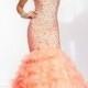 Alluring Organza Sweetheart Neckline Floor-length Mermaid Prom Dress