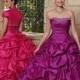 Alluring Taffeta Strapless Neckline Floor-length Ball Gown Prom Dress