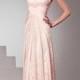 Alluring Tencel & Satin & Tulle Illusion High Neckline Floor-Length Sheath Formal Dress