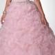 Amazing Organza & Satin Ball Gown Strapless Sweetheart Neckline Beaded Drop Waist Full Length Ruffled Prom Dress