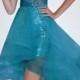 Amazing Sequin Lace & Charmeuse & Tulle A-line Strapless Sweetheart Neckline Hight-low Prom Dress