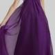 Chiffon Sleeveless One Shoulder Long Zipper A-line Prom Dress